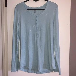 a.n.a Sparkle Long Sleeve Shirt